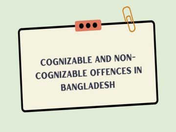 cognizable and non-cognizable offences in bangladesh